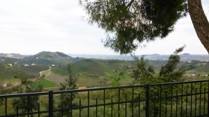 Loreto Aprutino. Belvedere sul paesaggio vestino ripristinato