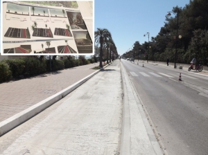 Il progetto e la pista ciclabile in costruzione