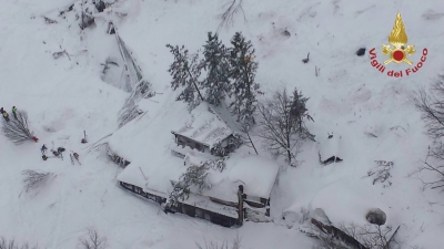 Hotel Rigopiano durante i soccorsi