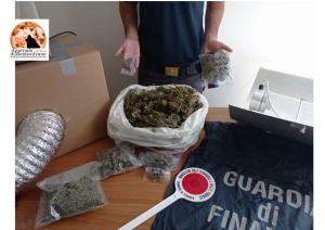 Montesilvanese beccato con oltre mezzo kg di  hashish, marijuana e attrezzatura.