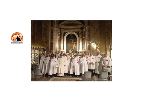 Araldi di Cristo in ritiro spirituale nell'abbazia delle 3 Fontane Roma, con il Cardinal Augusto Paolo Lojudice.