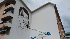 Montesilvano. Murales di PIxel Pancho in via Rimini.