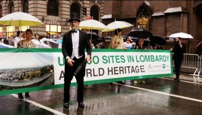 New York, nonostante la pioggia grande Columbus day