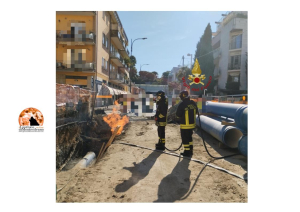 Pescara, fiamme in via Da Vinci, si rompe conduttura gas