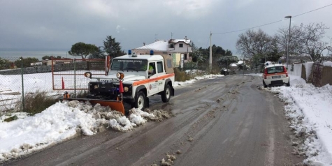Spazzaneve a Montesilvano colle