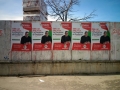 foto che ritrae manifesti del Presidente della regione Abruzzo candidato al Senato