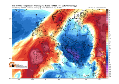 Temperature in diminuzione. Le regioni adriatiche nelle prossime ore in un generale calo termico