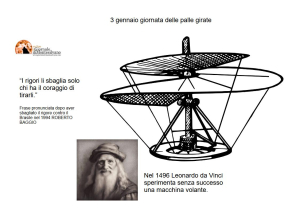 3 gennaio: Il primo tentativo di Leonardo di volare