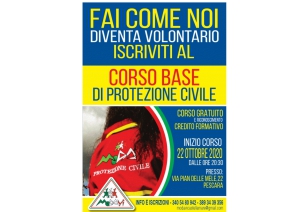 Protezione civile, pochi giorni per iscrizione al corso gratuito