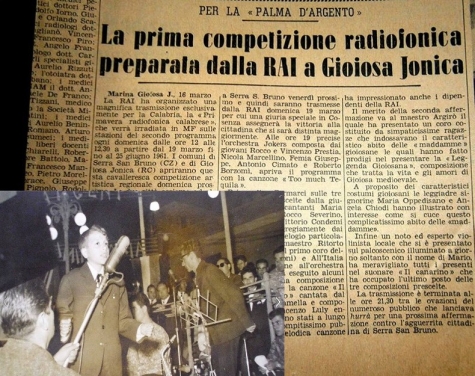 Un articolo dell'epoca e l'esibizione del piccolo Gigi Panetta