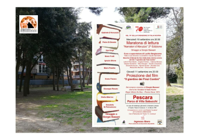 Pescara. Maratona di Lettura a Villa Sabucchi e proiezione film