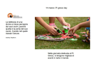 14 marzo: PI greco day, oggi giochi matematici, puzzle e altre attività ricreative.