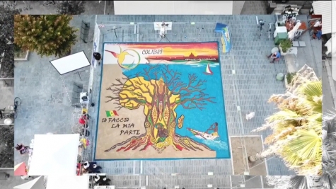 Giulianova, infiorata in piazza Fosse Ardeatine