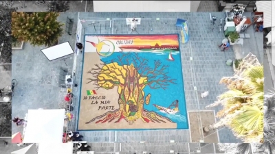 Giulianova, infiorata in piazza Fosse Ardeatine