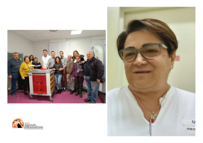 Oss vittima di incidente  mentre si recava al lavoro. Donazione alla Radiologia di Lanciano