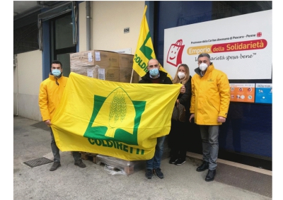 Montesilvano/Natale, quintali di pasta Coldiretti per chi ha bisogno