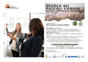 Scuola dei piccoli Comuni di Castiglione Messer Marino, beni comuni e risorse collettive