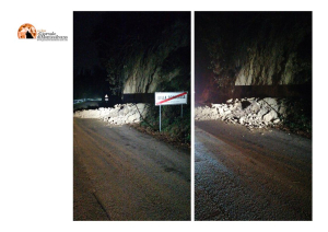 Frana a Villa Scorciosa, chiusa la Provinciale Sp 90