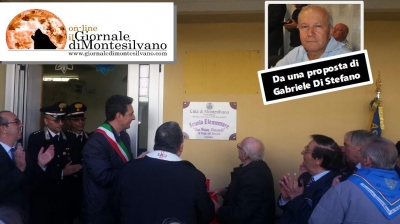 L'inaugurazione e in alto il promotore della mozione consiliare