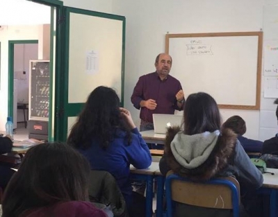 GIanni Iovacchini a lezione per i ragazzi
