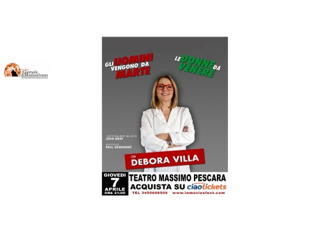 Debora Villa in “Gli uomini vengono da Marte, le donne da Venere”