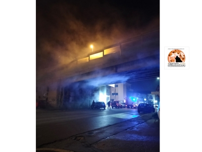 Montesilvano.Incendio sotto all'asse attrezzato