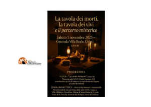 La tavola dei morti, la tavola dei vivi e il percorso misterico