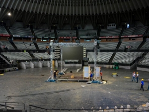 il palco per la riunione