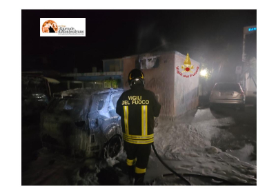 Montesilvano, incendio di autovettura in Via Sospiri.