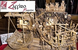 un presepe in canna vegetale 