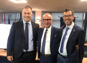 De Martinis, Fidanza, Panichella, foto scattata durante esito elezioni