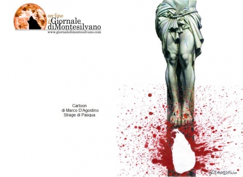 Cartoon di Marco D'Agostino in omaggio alle vittime della strage di Pasqua in Sri Lanka