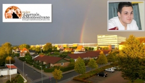 Luca Milani e lo scorcio della città danese in cui studia 