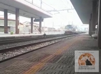 fotogramma del video che mostra la follia del ragazzo sui binari