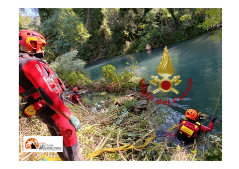 Bussi, grosso albero recuperato dai vigili del fuoco, ostruiva parzialmente il decorso acque
