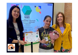 Studentessa pescarese alla finale del campionato di disegno tecnico.