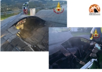 Incendio all'alba a Manoppello