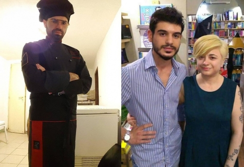 Ilaria grasso con Edoardo de Luca, chef Seby Coniglaro