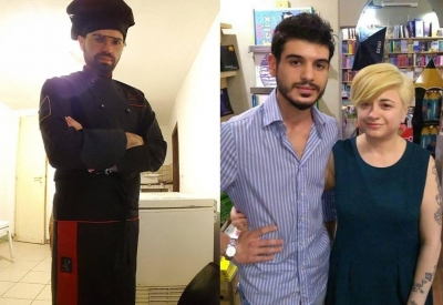 Ilaria grasso con Edoardo de Luca, chef Seby Coniglaro