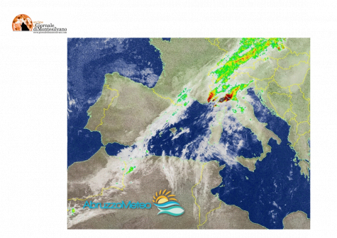 Abruzzo. Neve in calo intorno ai 1100-1300 metri.