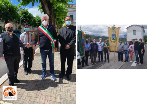 Bolognano, ricevuti i camminatori pellegrini del Volto Santo.