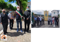 Bolognano, ricevuti i camminatori pellegrini del Volto Santo.
