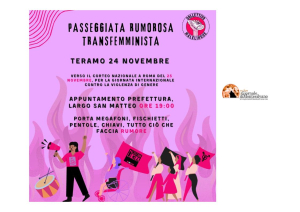 Teramo/femminicidi. Collettivo Malelingue invita a una camminata rumorosa per Giulia e le altre.
