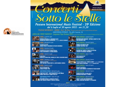 “Concerti Sotto le Stelle” a Pescara. Il programma