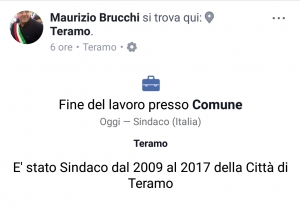 Così come ha scritto sul profilo di Fb