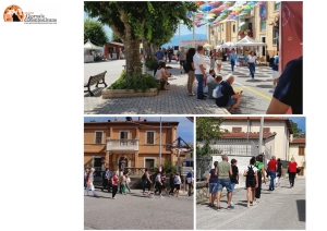 Aielli, tante persone a visitare Borgo Universo