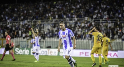 L'esultanza di Pettinari