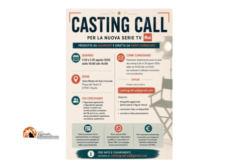 L'Aquila, casting per serie RAI.