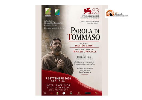 "Parola di Tommaso" approda all'83ma Mostra Internazionale d'Arte Cinematografica di Venezia
