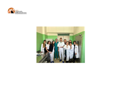 Il Dr. Caporale con la équipe del Centro Regionale di audiologia e per gli impianti cocleari dell’Ospedale di Pescara